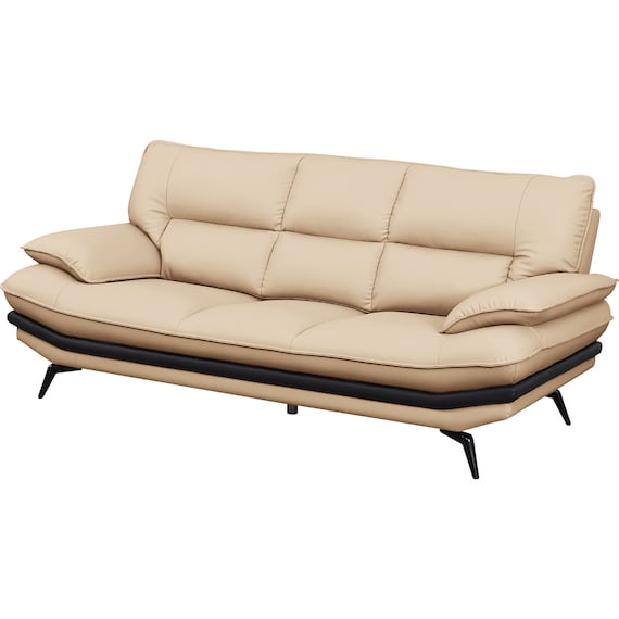 3P SOFA LOZO KD BE LEATHER