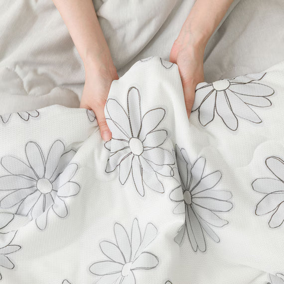 REVERSIBLE COMFORTER N COOL SP S2509 FLOWER GY D