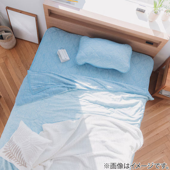 REVERSIBLE PADDED PILLOW TOPPER N COOL SP BL S2502