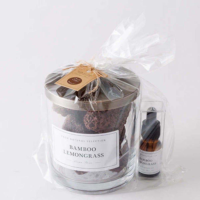 LỌ ĐÁ LAVA THƠM KÈM TINH DẦU BR