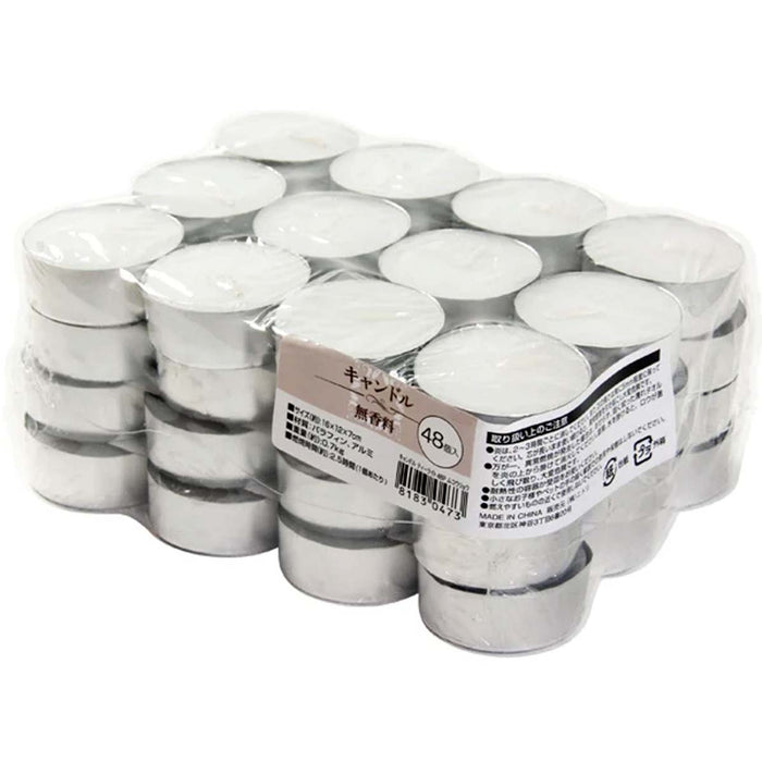 CANDLE TEALIGHT 48P UNSCENTED
