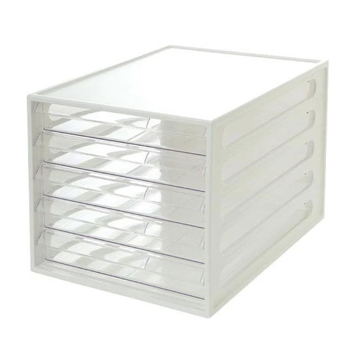 HỘP NGĂN KÉO VĂN PHÒNG PHẨM A4 5 TẦNG ALL WHITE