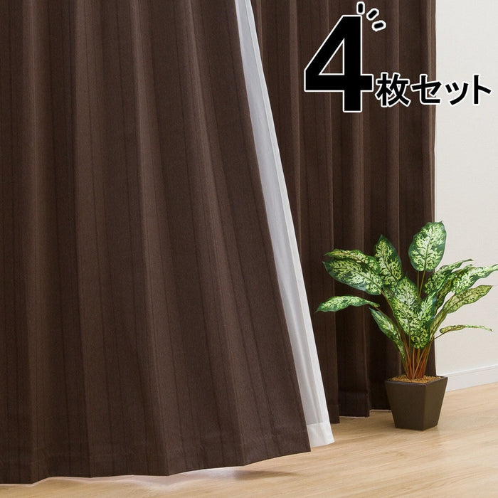 4P CURTAIN N-RUSSET BR 100X178X4