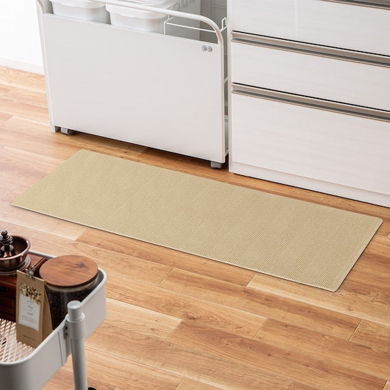 THẢM NHÀ BẾP PVC 45X240 BE HERRINGBONE