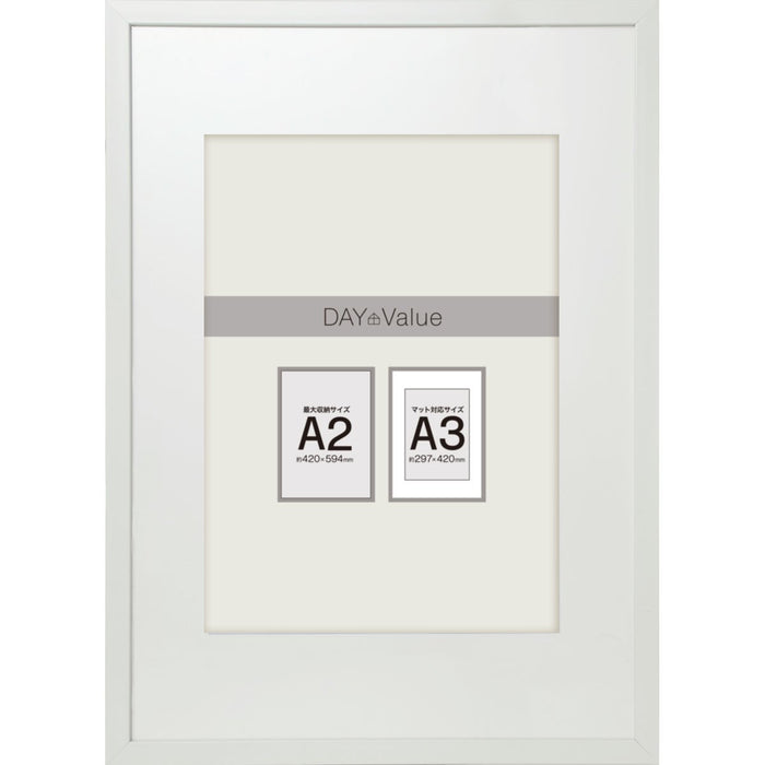 PICTURE FRAME A2 (A3 W/ MAT) WH N3