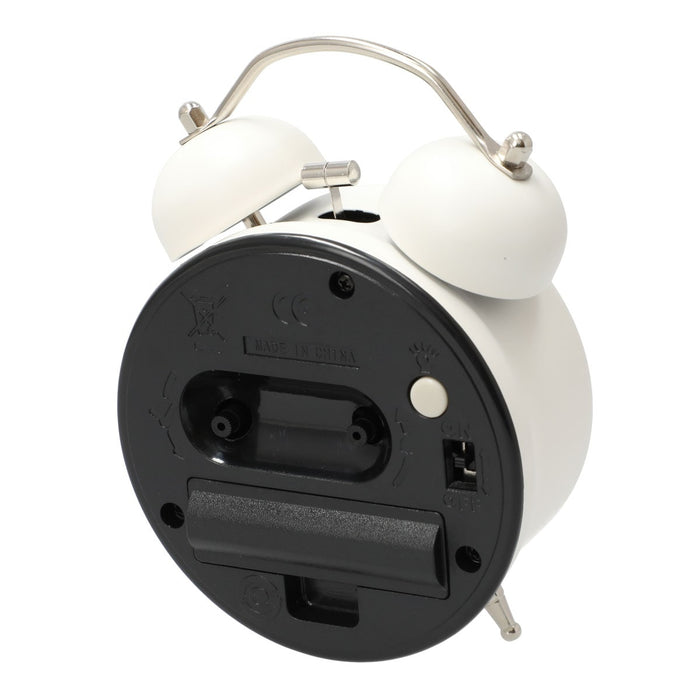 3 INCHES TABLE TWIN BELL ALARM CLOCK 03BC - PALTY BELL R-WH