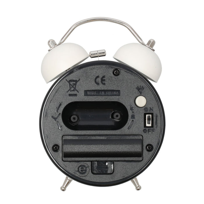 3 INCHES TABLE TWIN BELL ALARM CLOCK 03BC - PALTY BELL R-WH