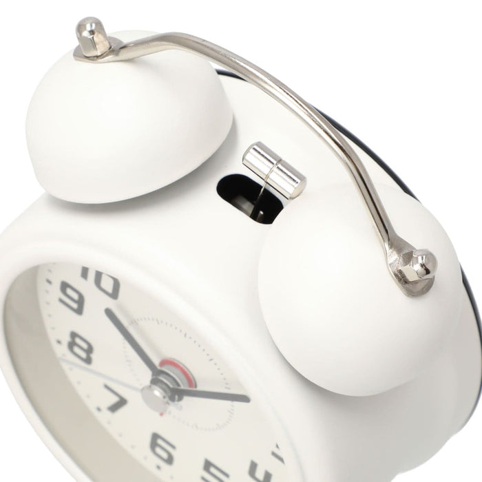 3 INCHES TABLE TWIN BELL ALARM CLOCK 03BC - PALTY BELL R-WH
