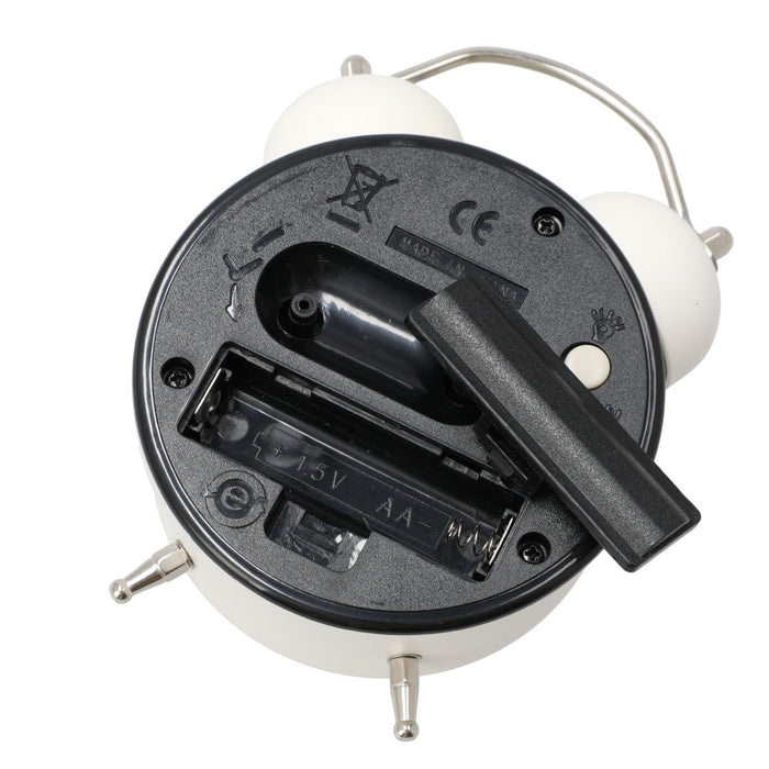 3 INCHES TABLE TWIN BELL ALARM CLOCK 03BC - PALTY BELL R-WH