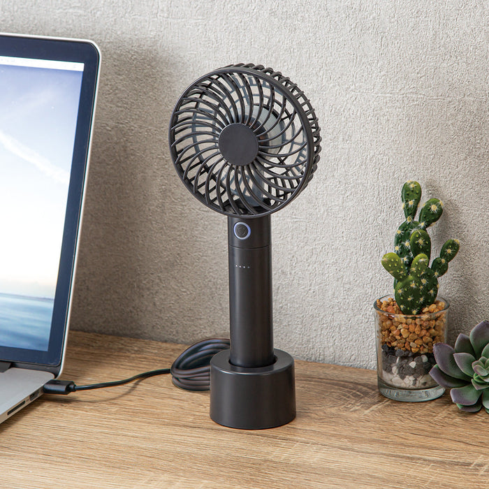 HANDY FAN AND POWERBANK WITH CHARGEABLE BASE HF316DGY