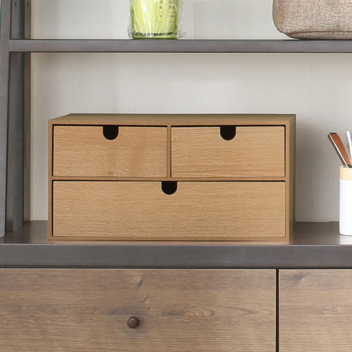 STORAGE BOX NATURAL WOOD 2TIER NA