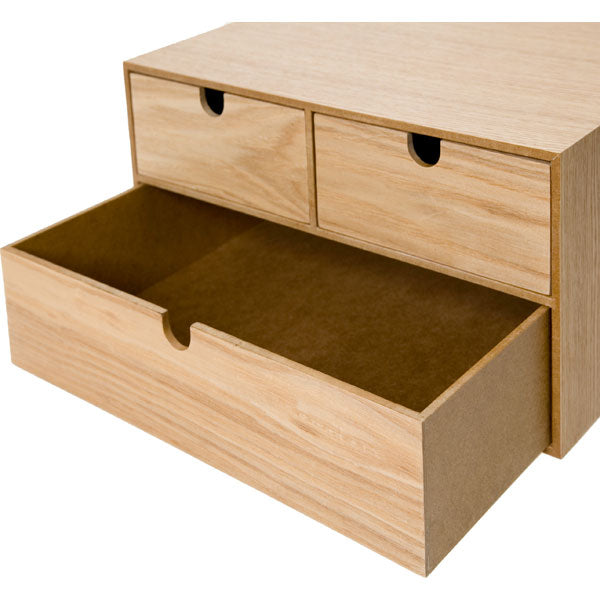 STORAGE BOX NATURAL WOOD 2TIER NA