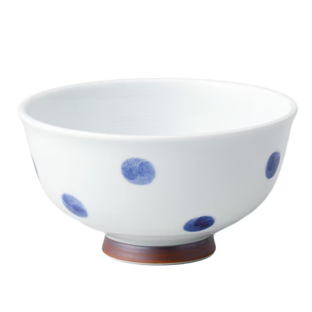LIGHTWEIGHT RICE BOWL POLKA DOTS BLUE