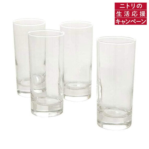 GLASS TUMBLER 4P SET ISLAND 290ML