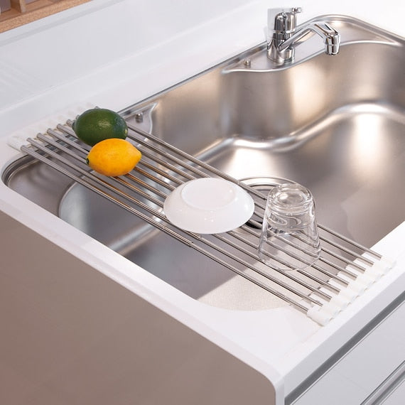 KỆ INOX GÁC BỒN RỬA CHÉN GẤP GỌN W160