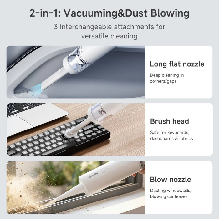 HANDHELD VACUUM AND BLOWER 018 WH USB