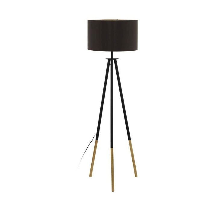 FLOOR LAMP 49148 VINTAGE TRIPOD BK