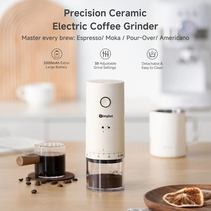 PORTABLE COFFEE BEAN GRINDER 005 38 GRIND SETTINGS USB
