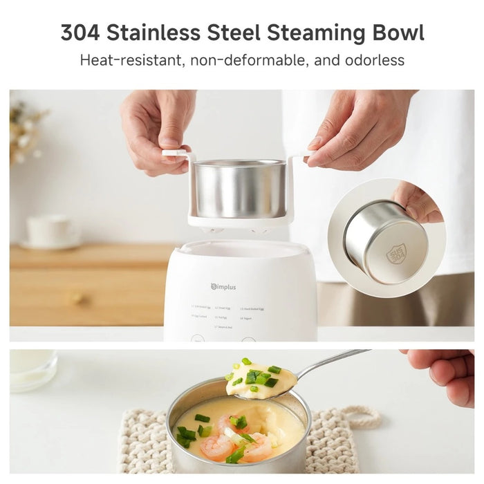 EGG COOKER 006 700ML W/STEAM WH