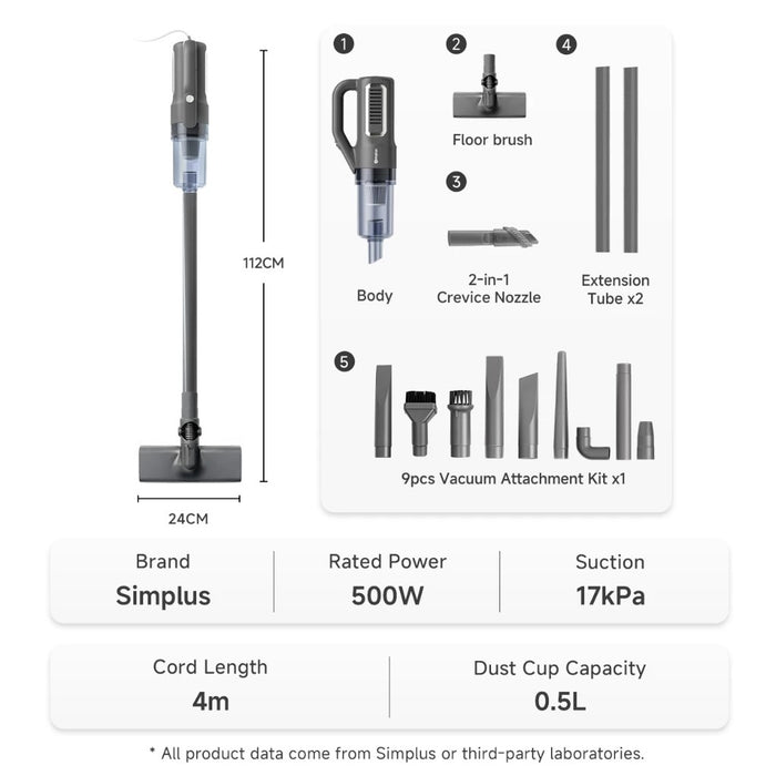 CORDED VACUUM CLEANER 008-GY-03-EU