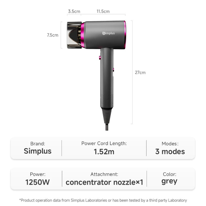 BASIC HAIR DRYER 001-GREY-EU