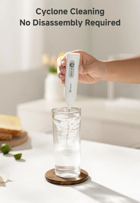 CORDLESS ELECTRIC MILK FROTHER 001 W/EGG WISK TIP WH USB