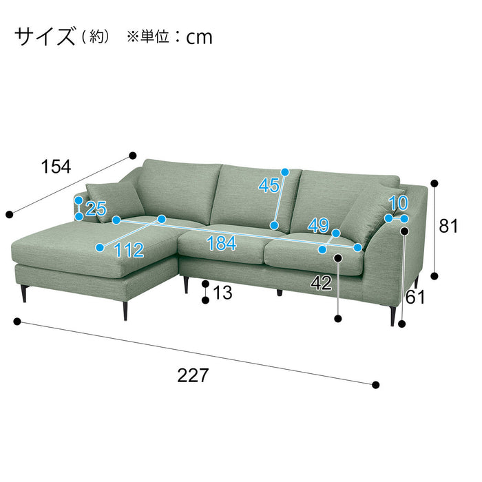 RIGHT ARM COUCH N-POCKET A15 DR-GGR