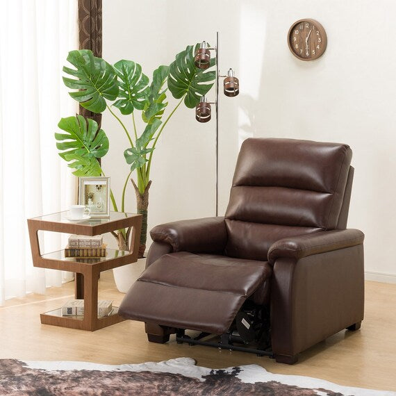 1 SEAT RECLINER SOFA N BELIEVA BR TK LEATHER