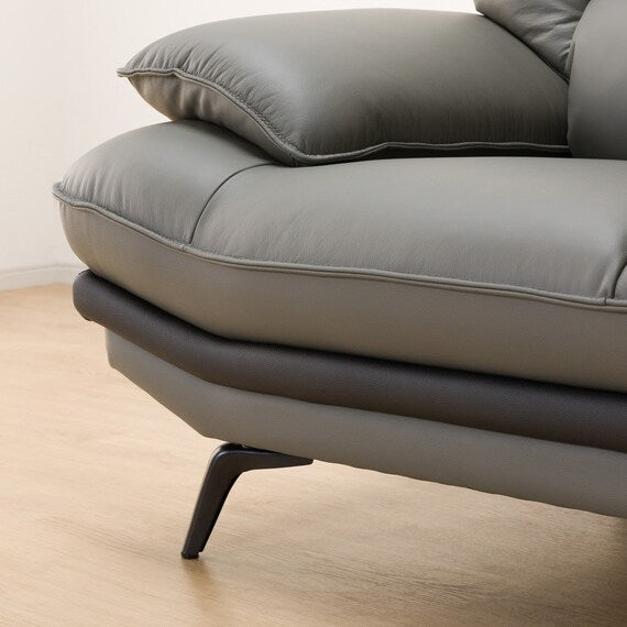 3P SOFA LOZO KD DGY LEATHER
