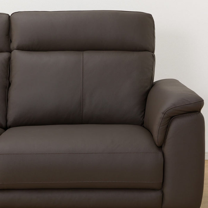 3S-SOFA LB07 LEATHER DBR