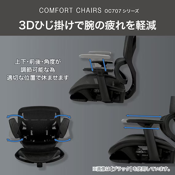 OFFICECHAIR OC707 SMALL ELASTOMERMESH WH
