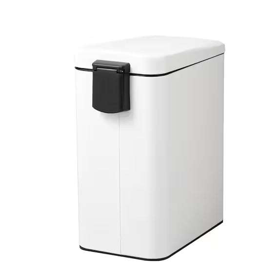 STEP TRASH CAN SLIM WITH SOFT-COLSE LID 20L WH