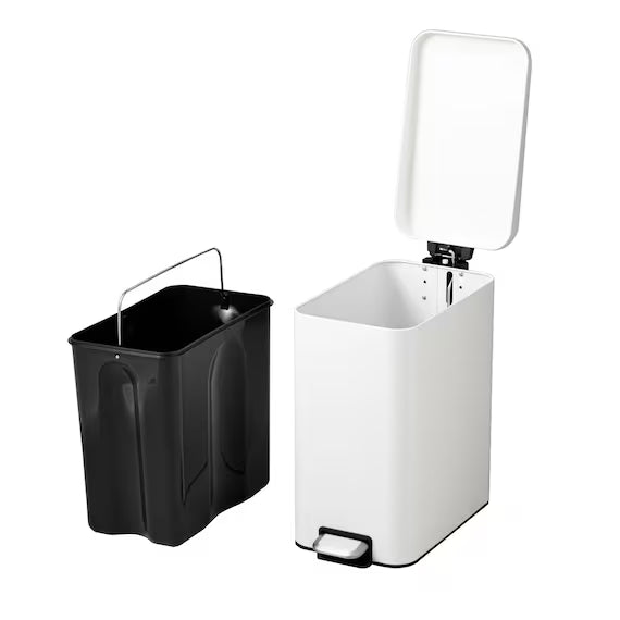 STEP TRASH CAN SLIM WITH SOFT-COLSE LID 20L WH