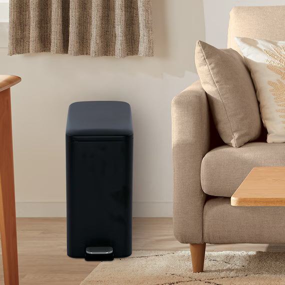 STEP TRASH CAN SLIM WITH SOFT-COLSE LID 20L BK