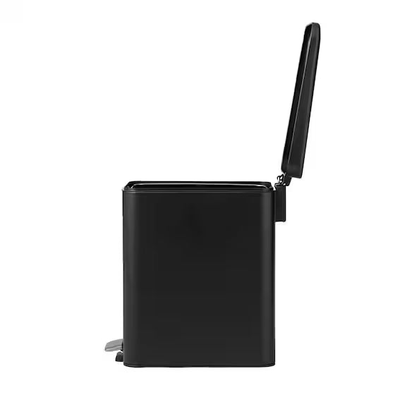 STEP TRASH CAN SLIM WITH SOFT-COLSE LID 20L BK