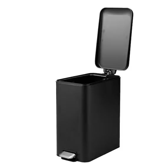 STEP TRASH CAN SLIM WITH SOFT-COLSE LID 20L BK