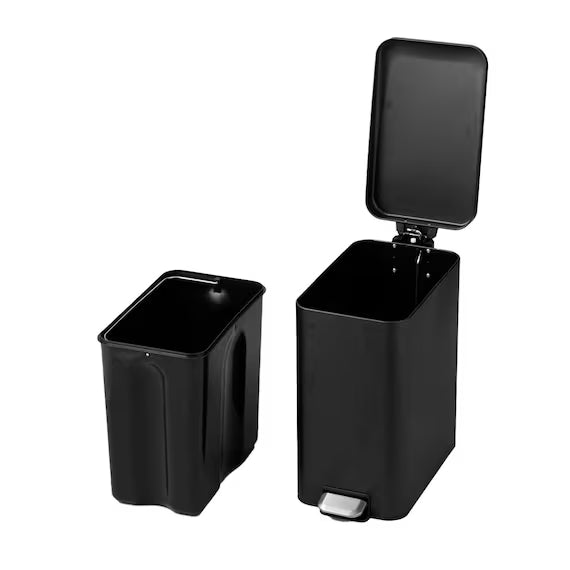 STEP TRASH CAN SLIM WITH SOFT-COLSE LID 20L BK