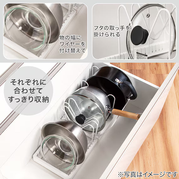 EXPANDABLE POT AND PAN ORGANIZER FOR CABINET MG-3054