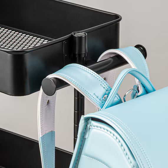 MÓC TREO TÚI CHO XE ĐẨY THÉP 3 TẦNG MÀU ĐEN