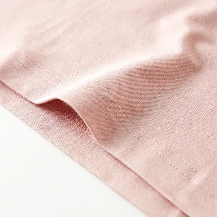 ÁO THUN NỮ MODAL CỔ TRÒN TAY NGẮN MÀU HỒNG SIZE M