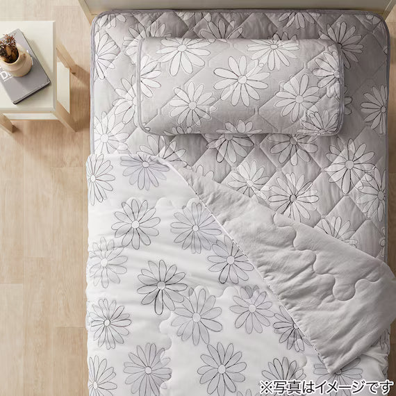 REVERSIBLE PADDED SHEET TOPPER N COOL SP S2509 FLOWER GY K