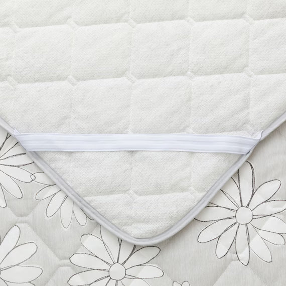 REVERSIBLE PADDED SHEET TOPPER N COOL SP S2509 FLOWER GY Q