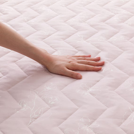 REVERSIBLE PADDED SHEET TOPPER N COOL WSP S2511 FLOWER RO Q