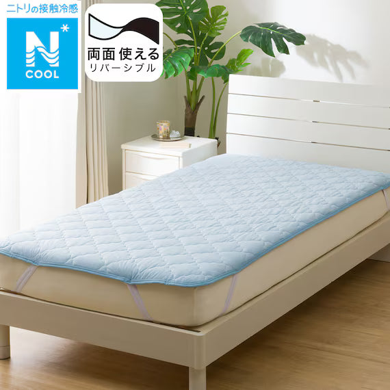 REVERSIBLE PADDED SHEET TOPPER N COOL Q BL S2501