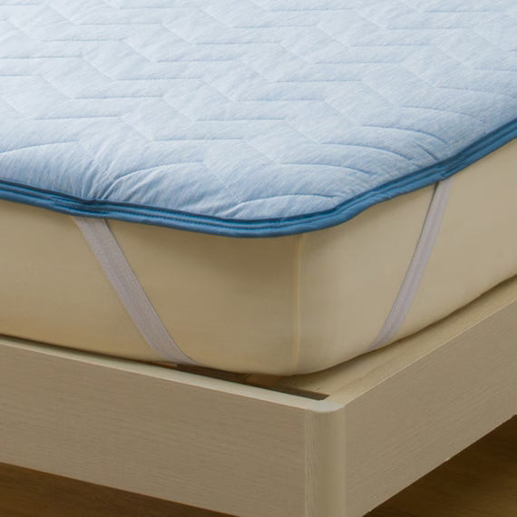 REVERSIBLE PADDED SHEET TOPPER N COOL WSP Q BL S2503