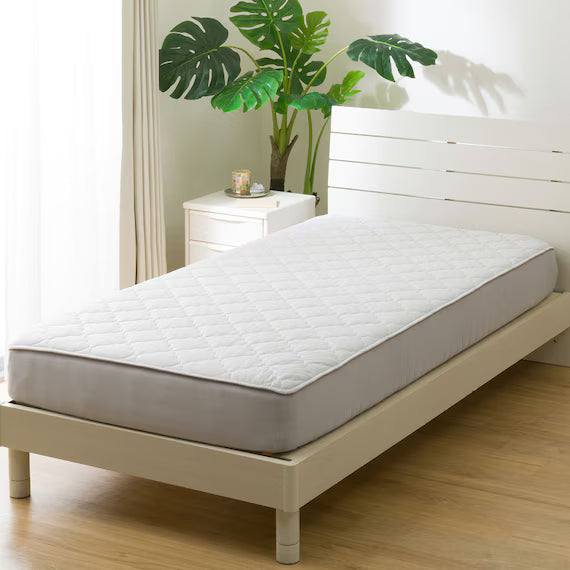REVERSIBLE FITTED SHEET TOPPER N COOL SP Q GY S2502