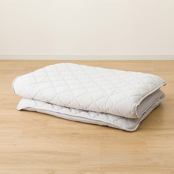 REVERSIBLE FITTED SHEET TOPPER N COOL S GY S2501
