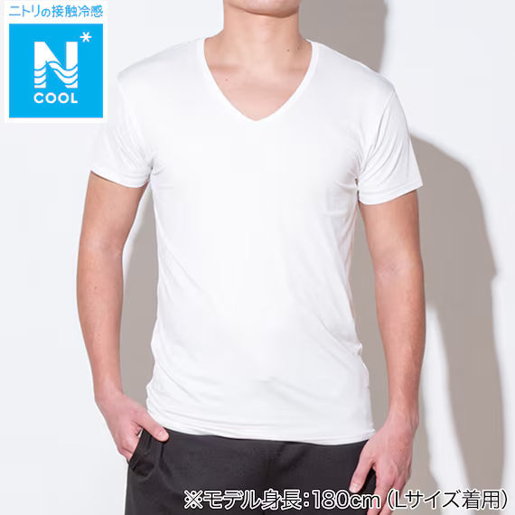 MENS COOL VNECK TSHIRTNE MESH WH M