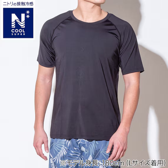 MENS SUPER COOL RAGLAN SLEEVE TSHIRTNE BK L