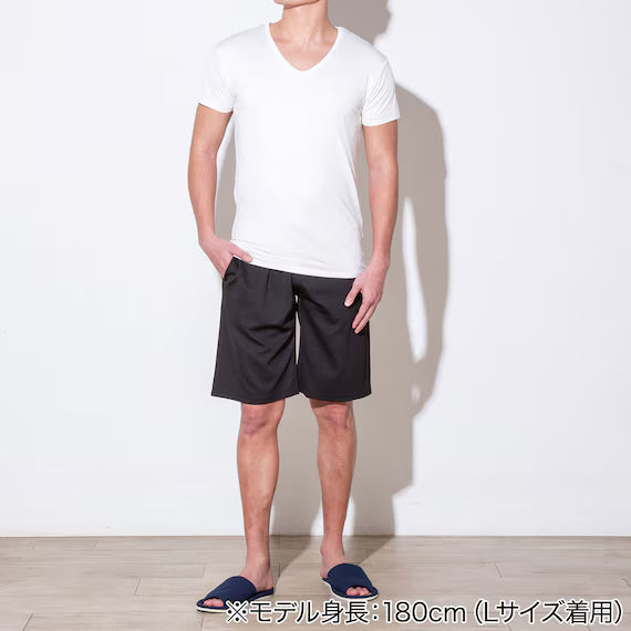 MENS COOL KNEE LENGTH ROOM PANTSNE MESH BK LL